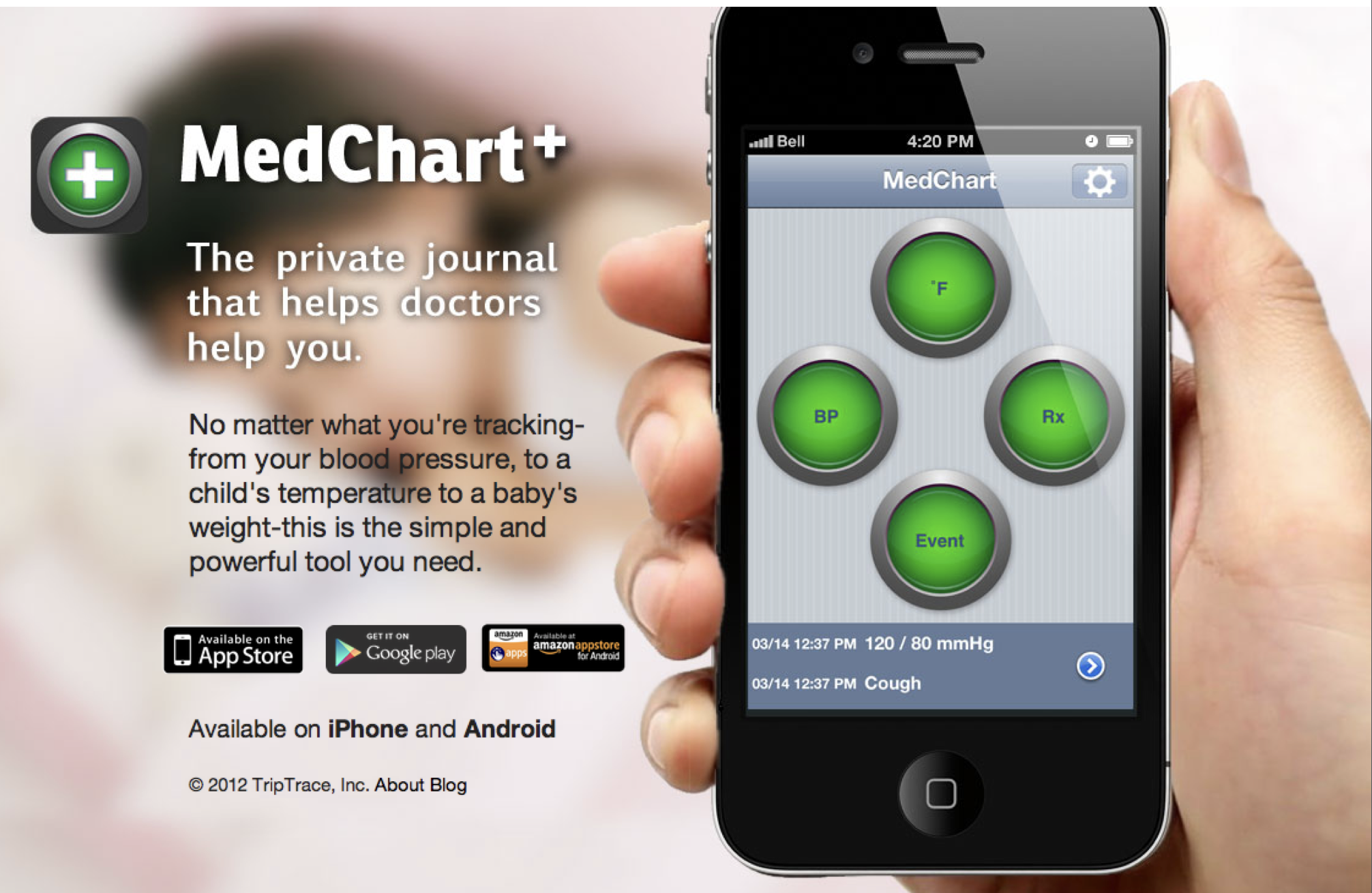 The original MedChart app, circa 2012